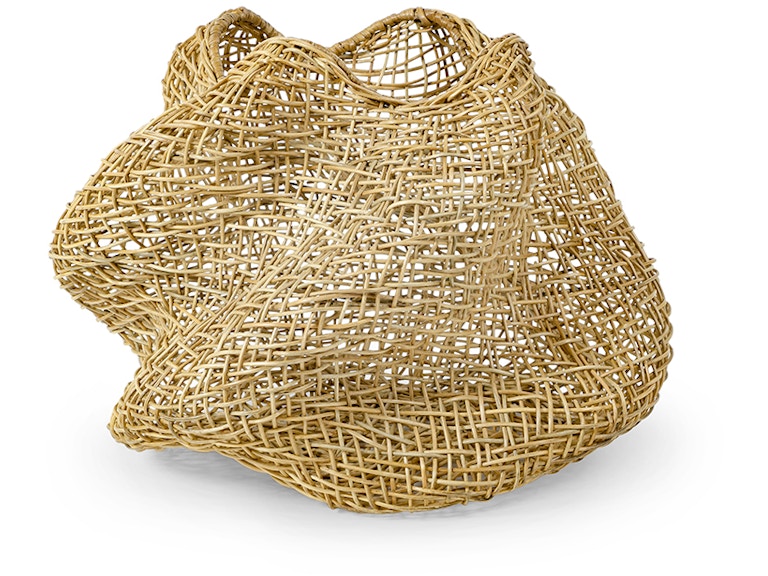 ANDORRA WICKER URN, SMALL NATURAL