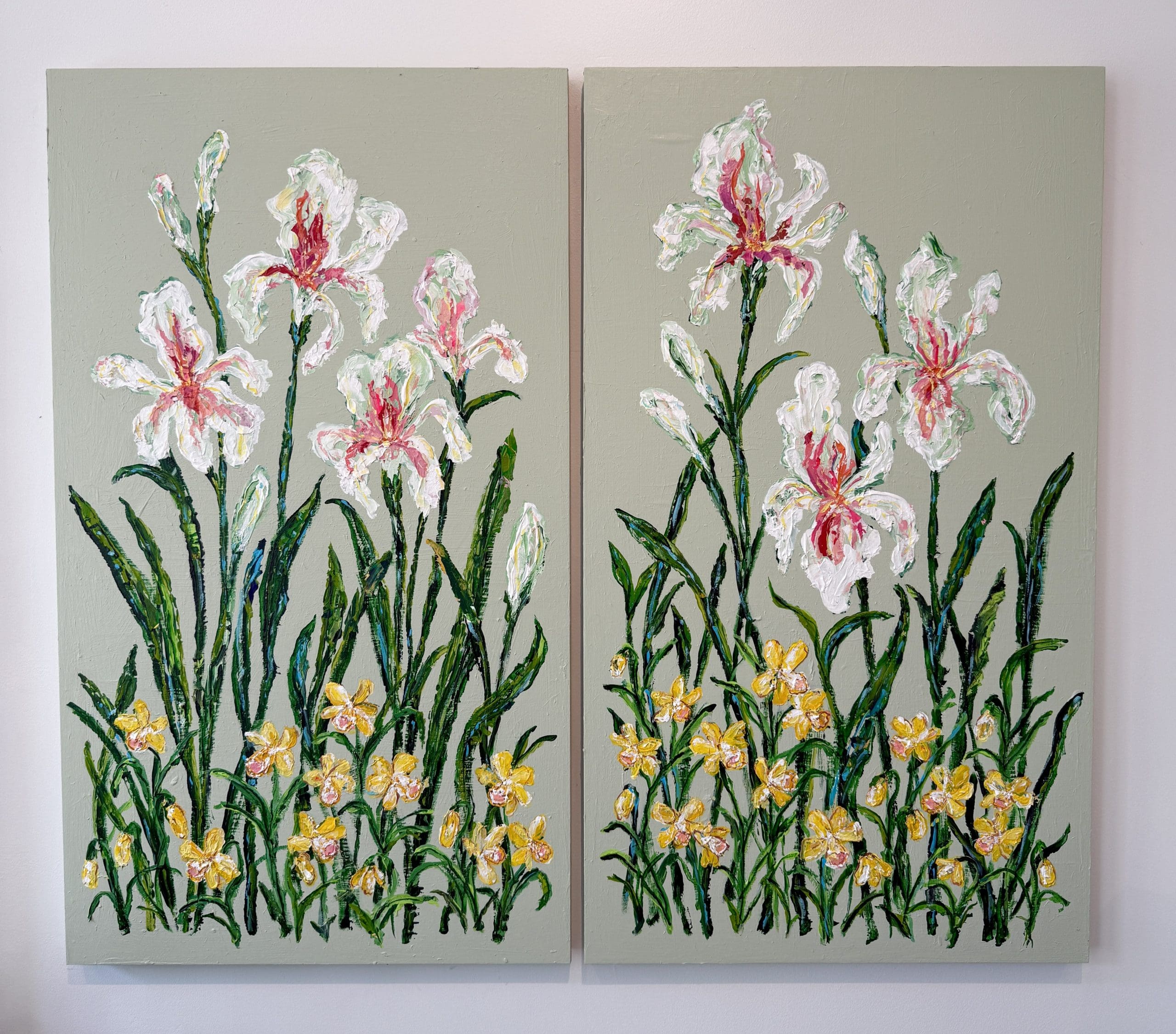 TM425 Blooming Girls Spring Party DIPTYCH
