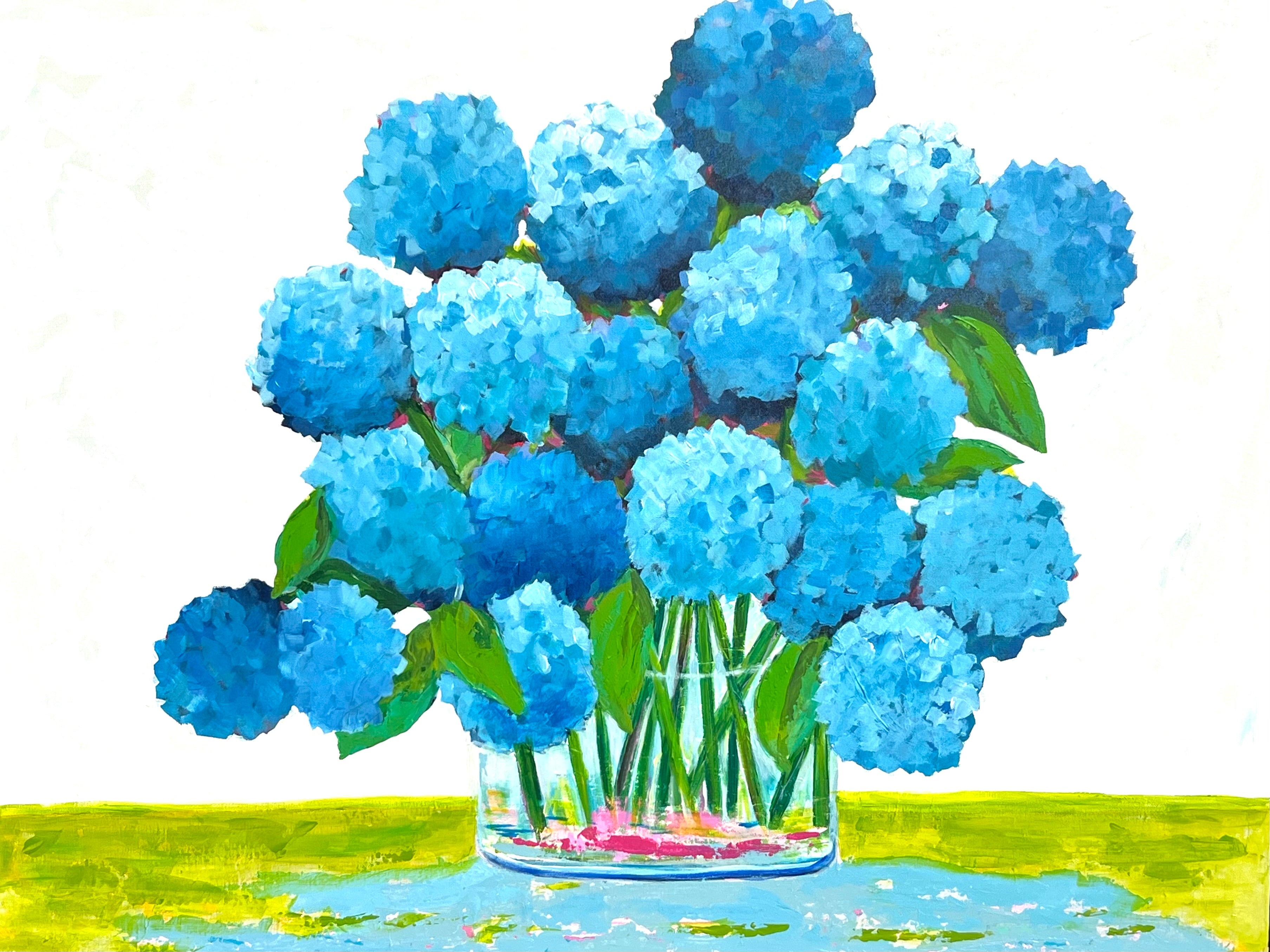 MKW25 (6) HYDRANGEA BLUE ON LIME